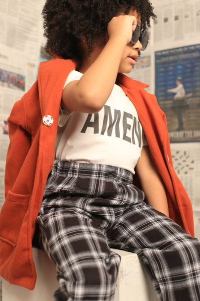 “Trever” Plaid Buttoned Pant