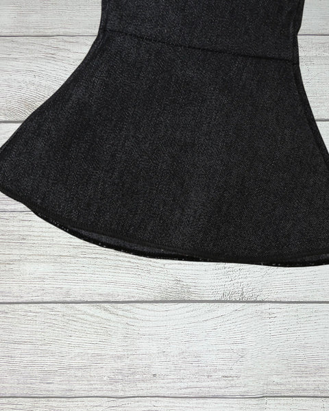 “Abigail” (Black) Denim Bell Bottom Pants